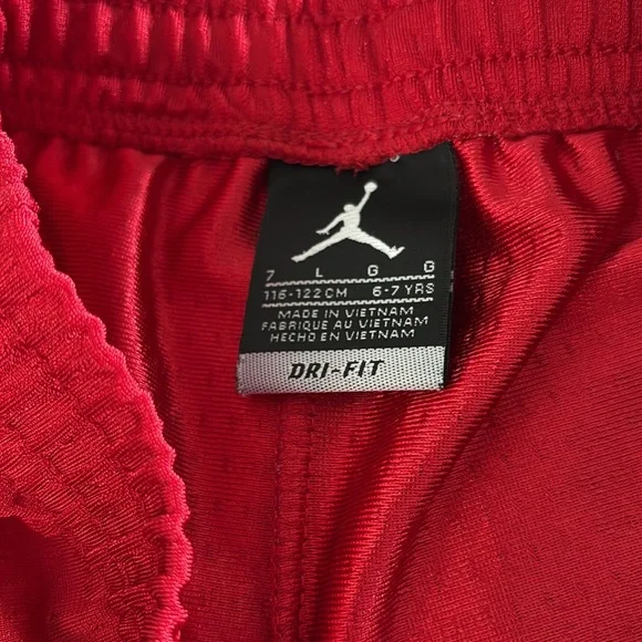 Jordan Dri-FIT Red Shorts. Size 7 - Picture 5 of 6
